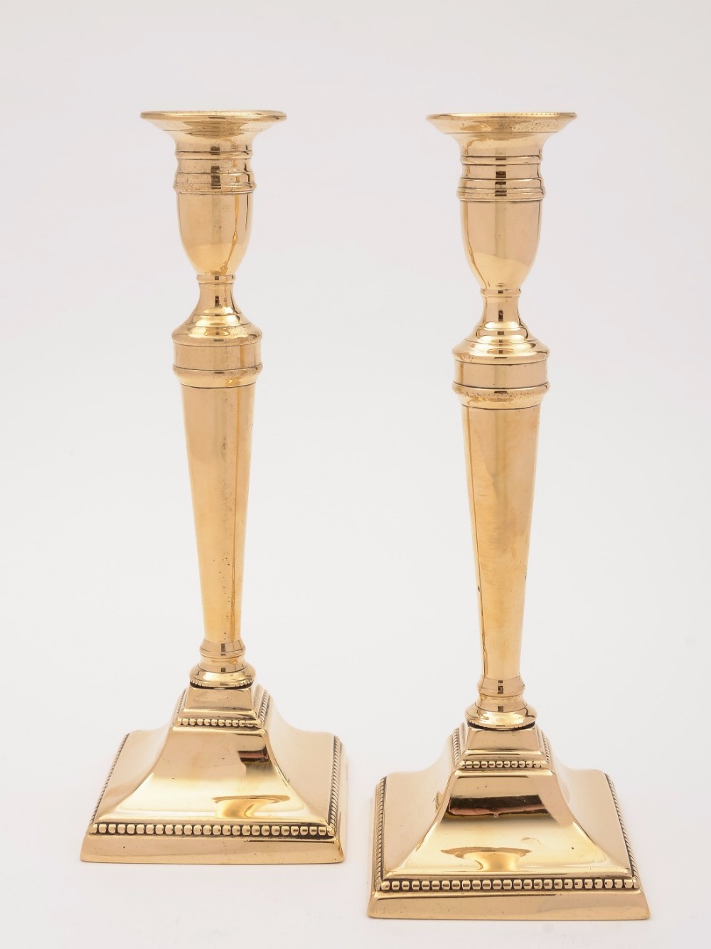 Pair of Georgian Brass Candlesticks, Circa 1820