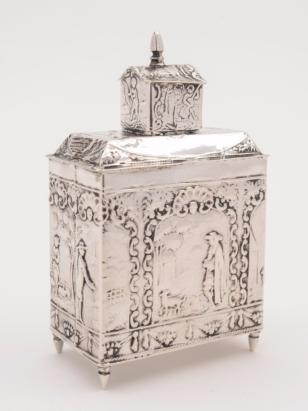 Dutch Silver Tea Caddy, Circa 1912