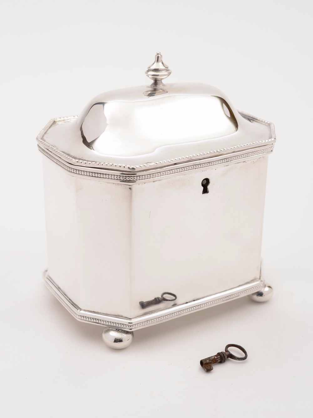 Victorian Silver Plated Tea Caddy , Circa 1840