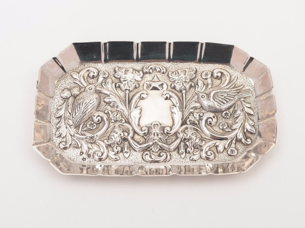Victorian Silver Trinket Tray, London 1890