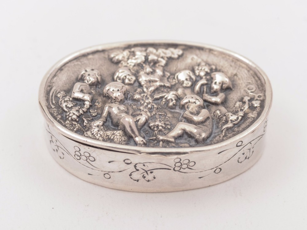 Continental Silver Snuff Box, Circa 1900