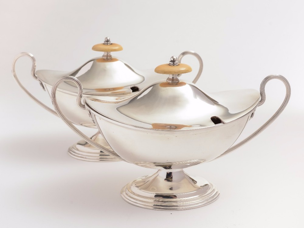 Pair of Victorian Silver Plated Sauce Tureens, Circa 1880
