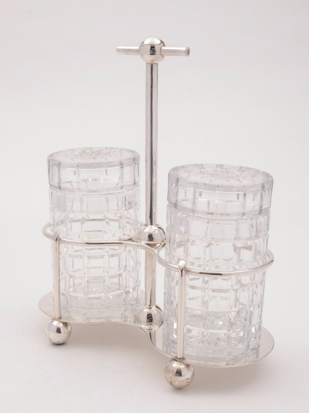 Christopher Dresser Design Pickle Jars in Stand, Circa 1890