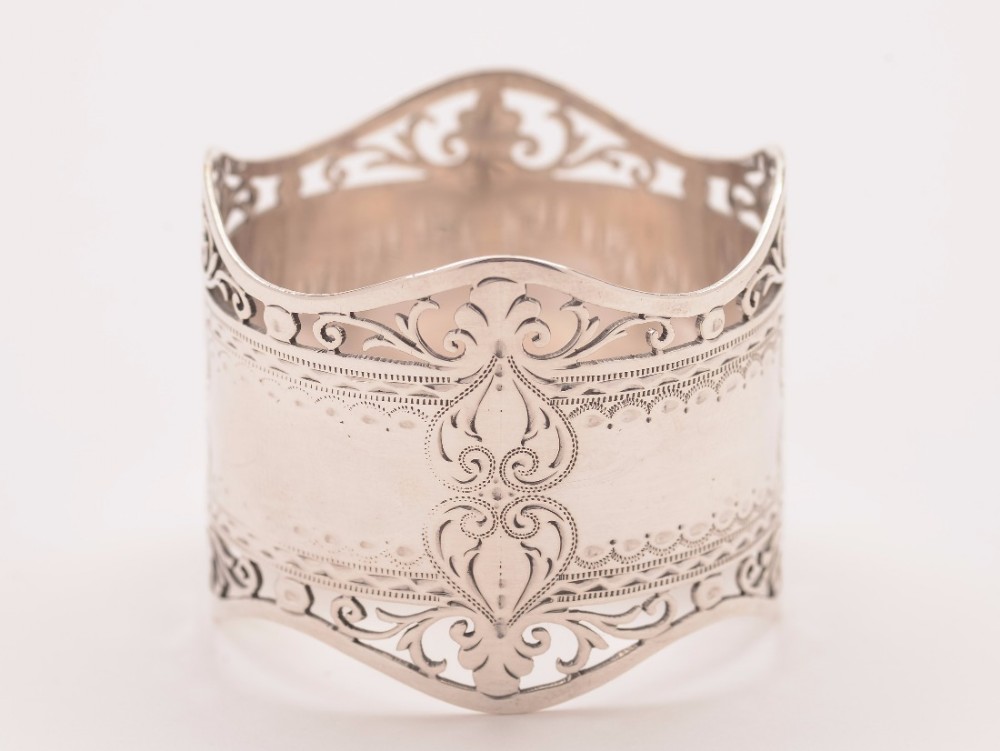 20th Century Edwardian Silver Napkin Ring, London 1906