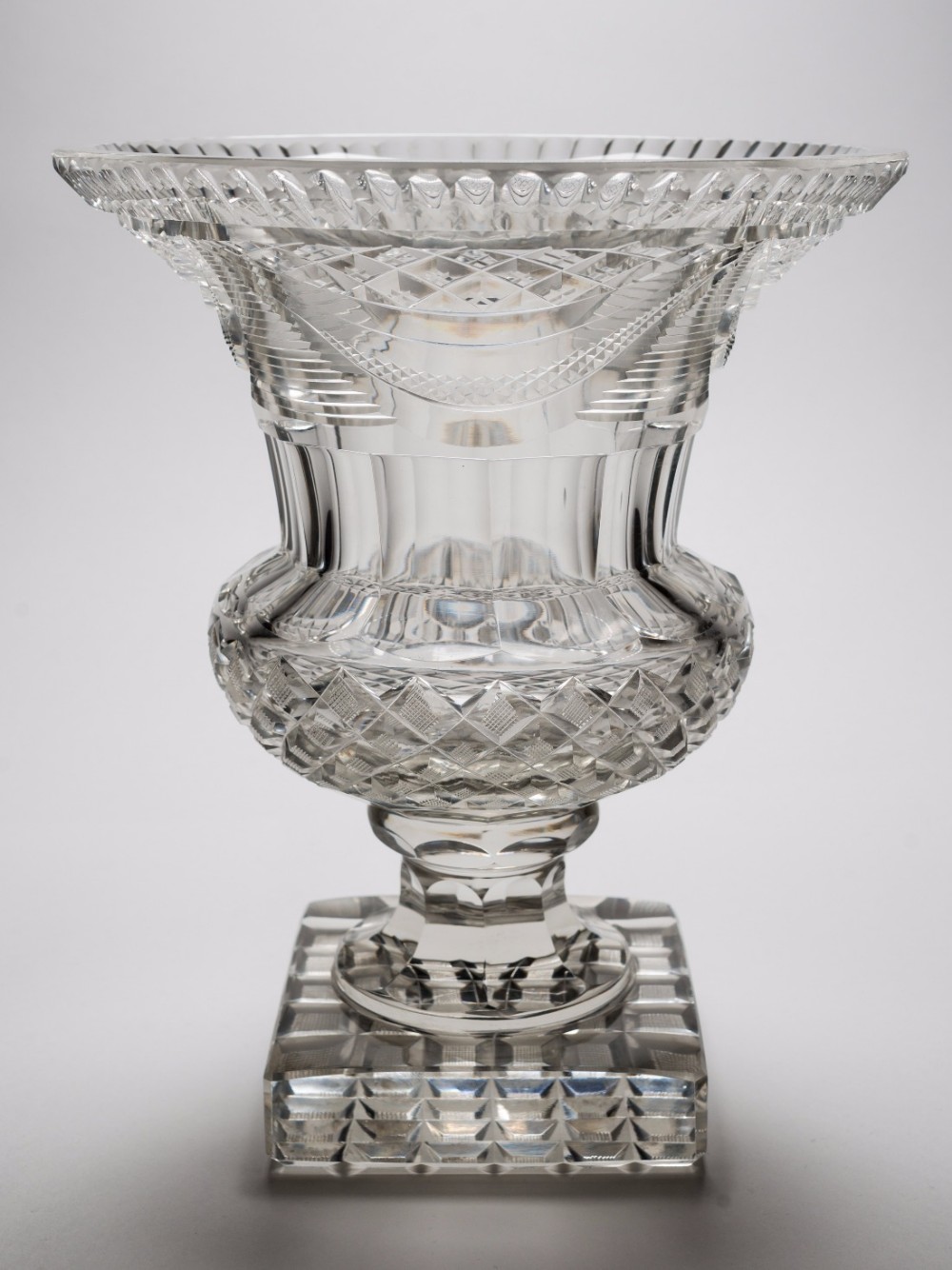 19th Century Victorian Glass Campagna Vase, Circa 1880