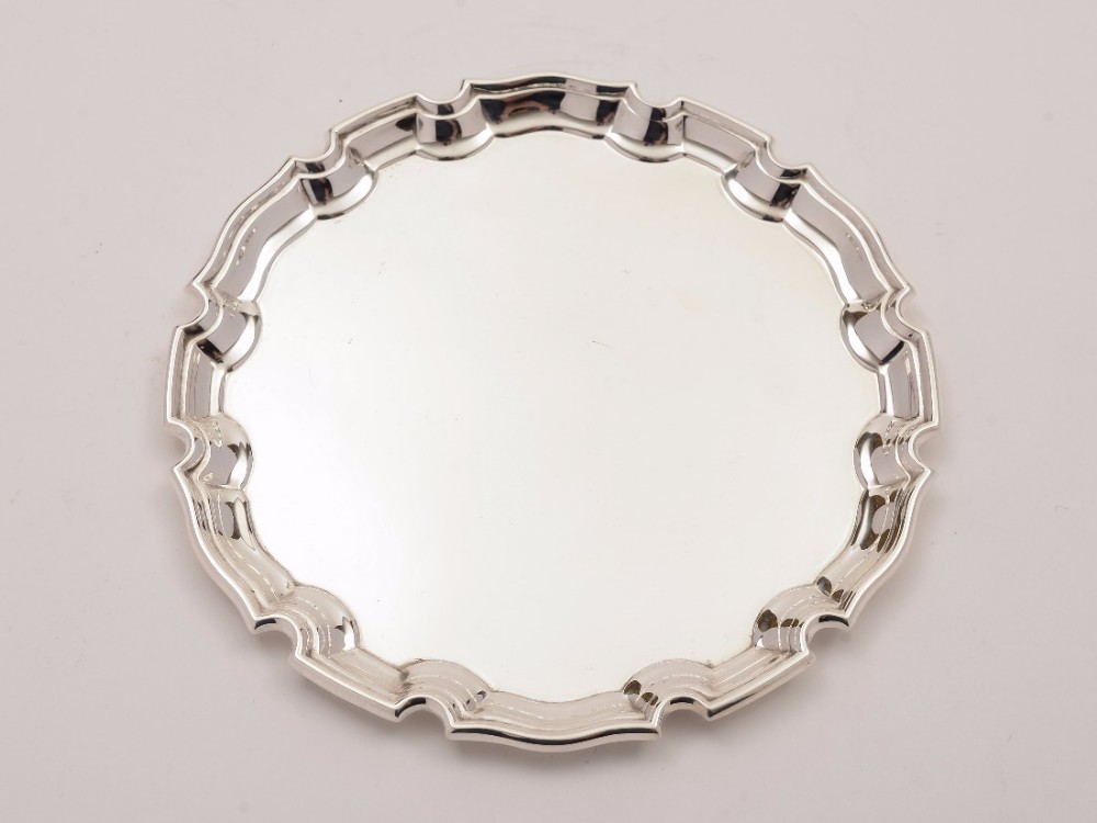 Silver Card Salver, London 1937