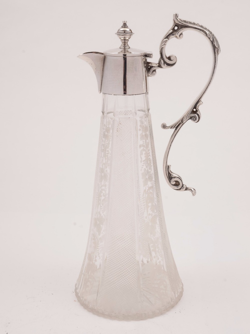 Victorian Cut Glass Claret Jug, Circa 1890