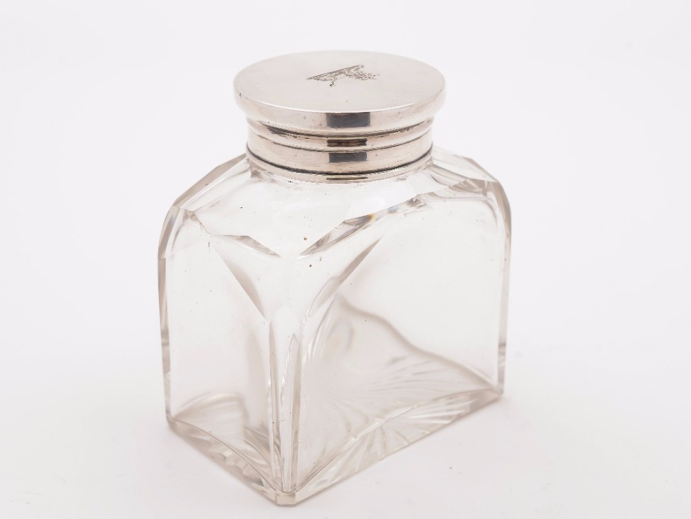 Victorian Silver Topped Tea Caddy, London 1891
