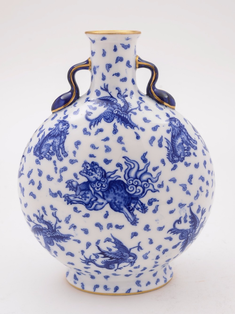 Blue and White China Vase, Circa 1900