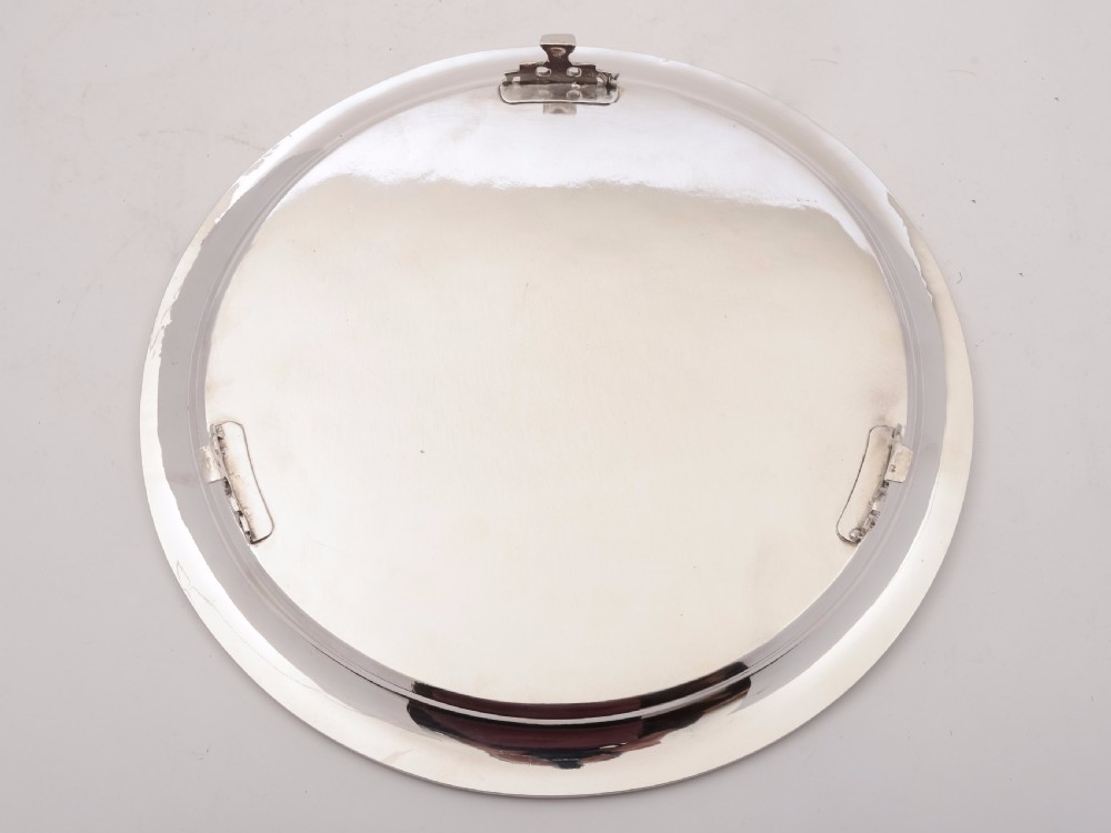 Victorian Silver Plated Salver in Chinoiserie Style, Circa 1890 View III