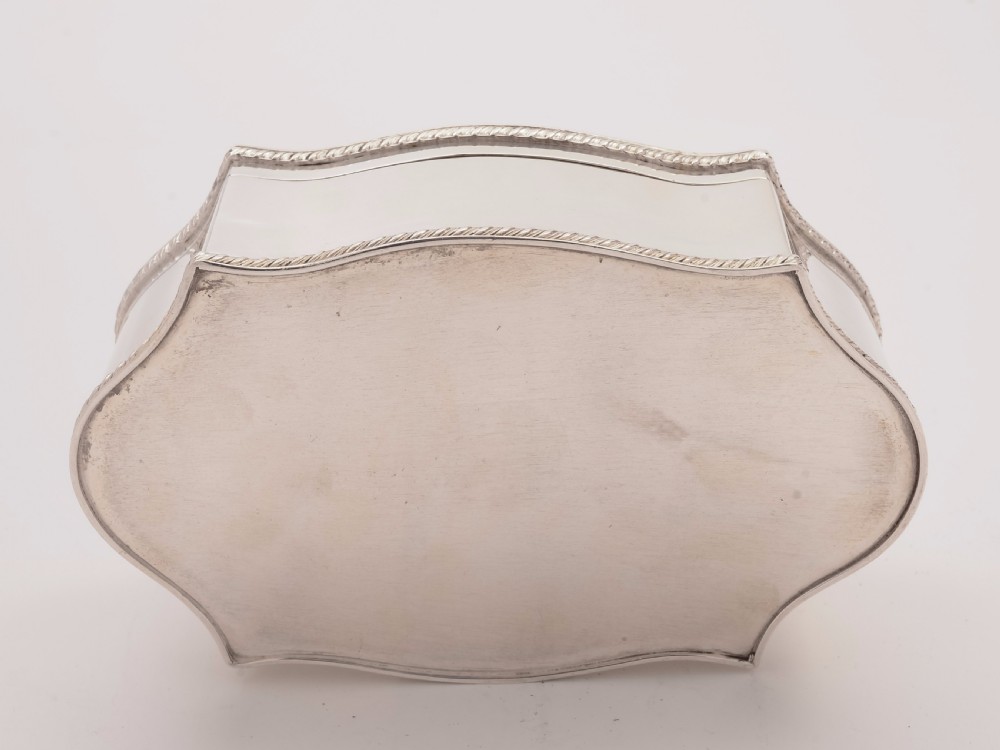 Silver Plated Serpentine Shaped Box, Circa 1920 View III