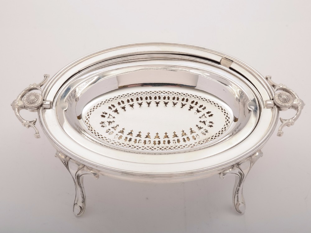 Victorian Silver Plated Rollover Dish, Circa 1890