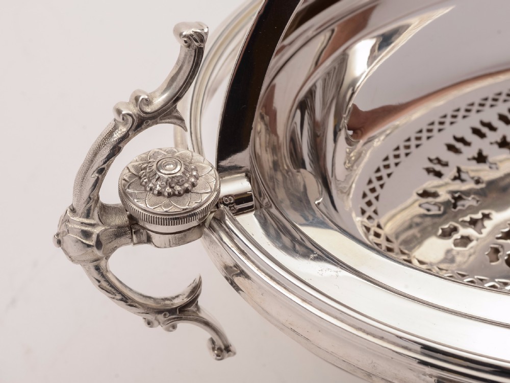 Victorian Silver Plated Rollover Dish, Circa 1890 View IV