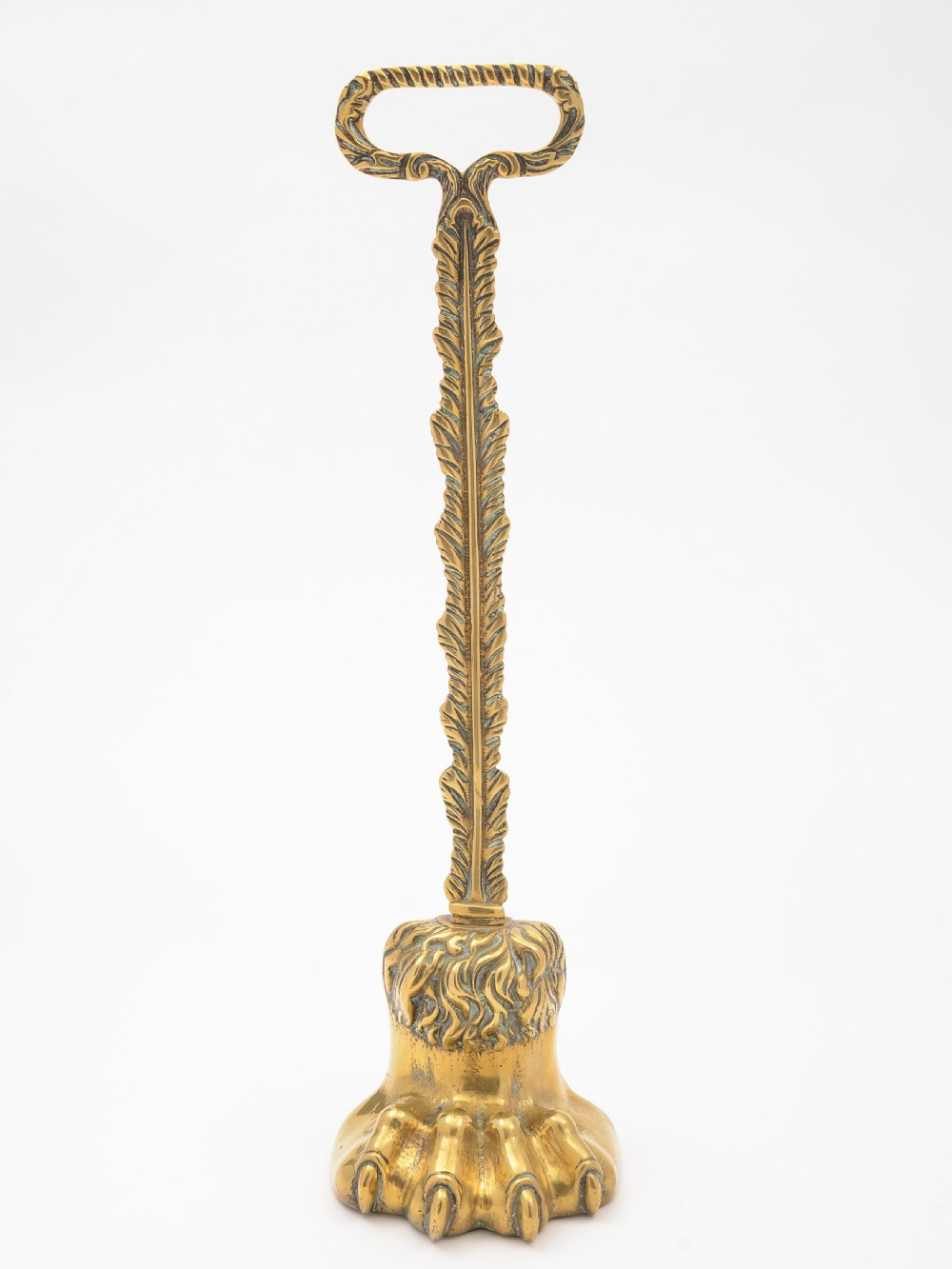 Victorian Brass Lion's Paw Door Stop, Circa 1890