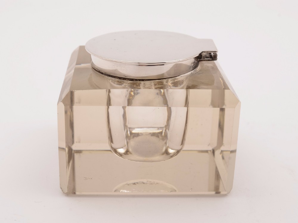 Cut Glass and Silver Topped Ink Pot, Birmingham 1912 View IV