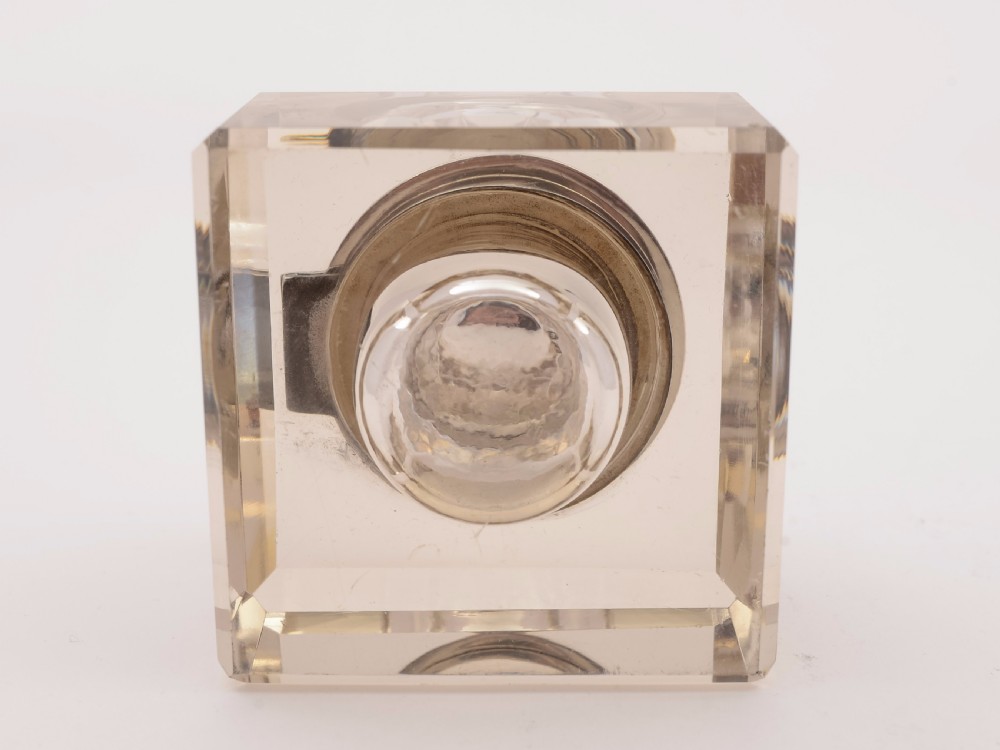 Cut Glass and Silver Topped Ink Pot, Birmingham 1912 View VII