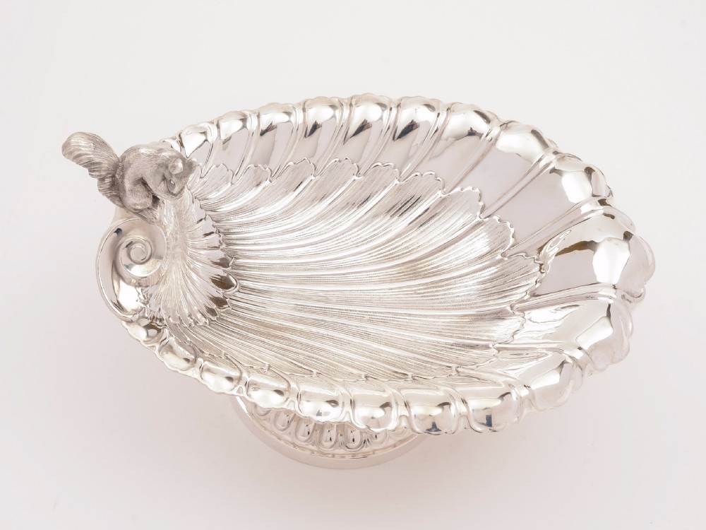 Edwardian Silver Plated Squirrel Nut Dish, Circa 1905 View II