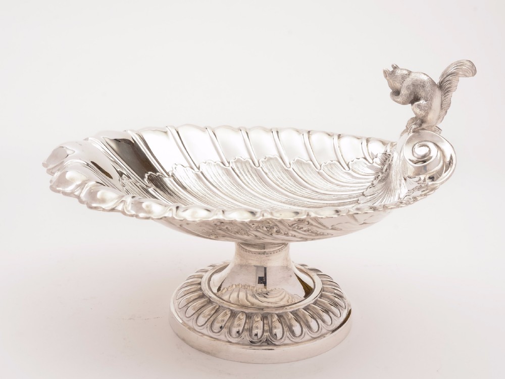 Edwardian Silver Plated Squirrel Nut Dish, Circa 1905 View III