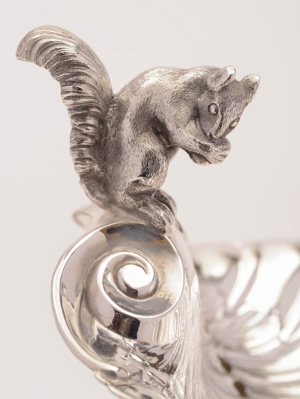 Edwardian Silver Plated Squirrel Nut Dish, Circa 1905 View VI