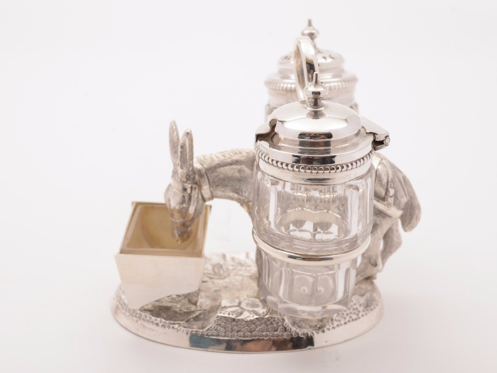 Victorian Silver Plated Novelty Cruet, Circa 1869 View II