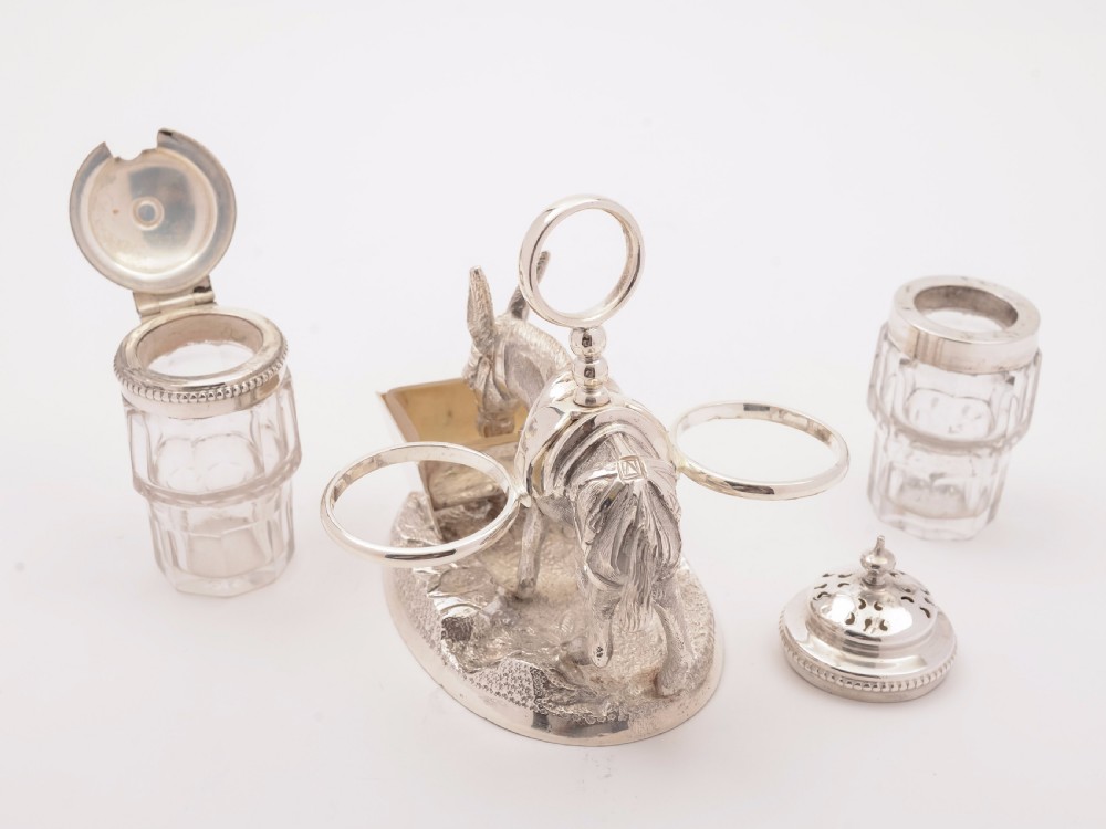 Victorian Silver Plated Novelty Cruet, Circa 1869 View IV
