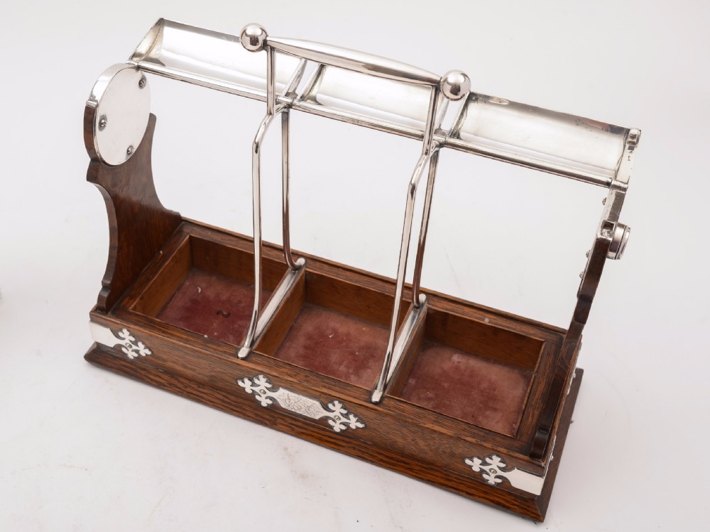 Victorian Three Bottle Tantalus, Circa 1890 View V