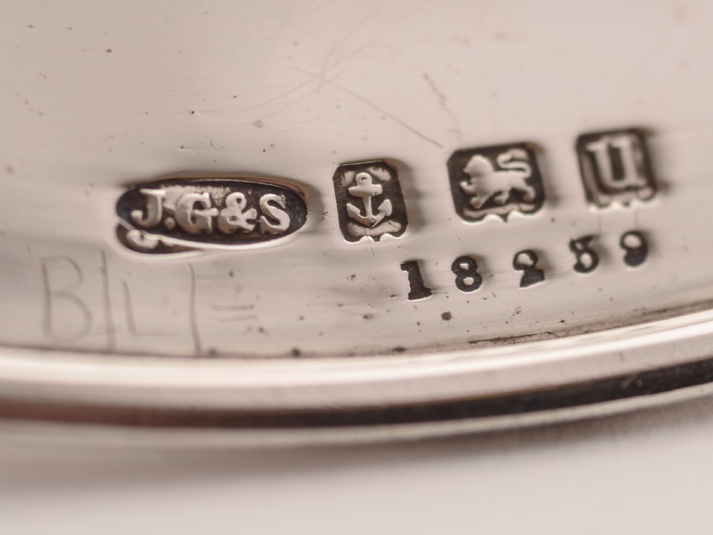 Peach Glass Powder Bowl with Silver Lid, Birmingham 1919 View III