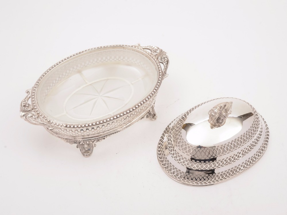 Victorian Silver Plated Butter Dish, Circa 1890 View III