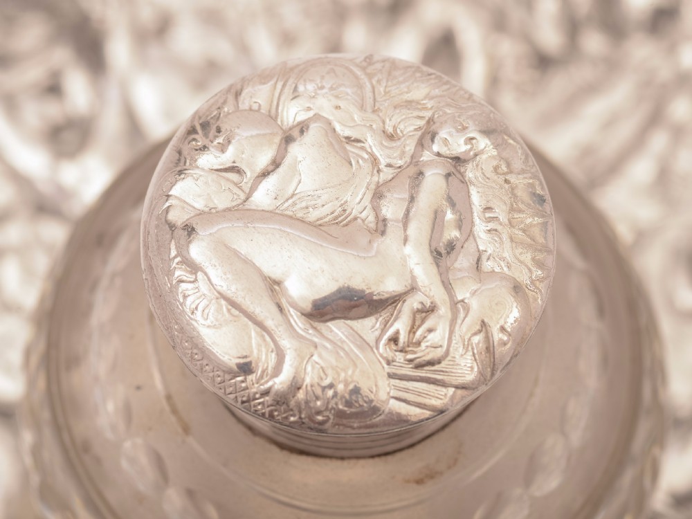 Victorian Silver Plated and Glass Ink Stand, Circa 1880 View V