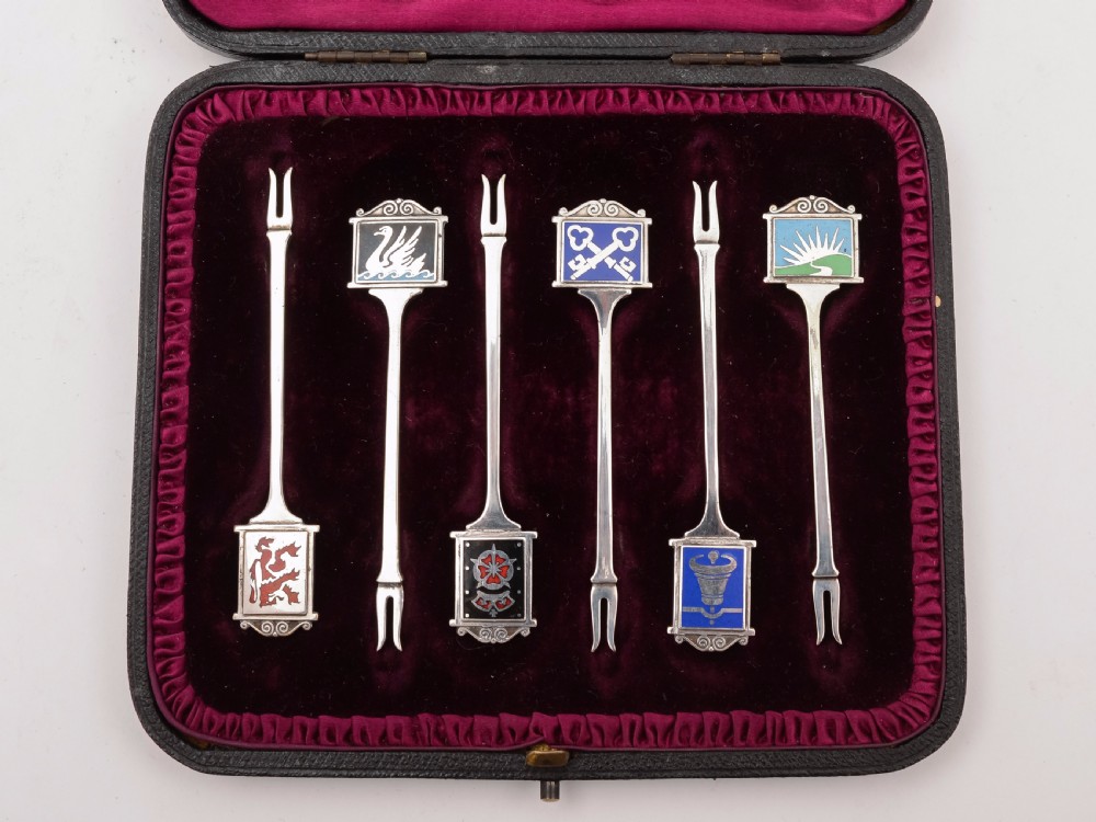 Enamelled Pub Sign Cocktail Sticks, Circa 1930