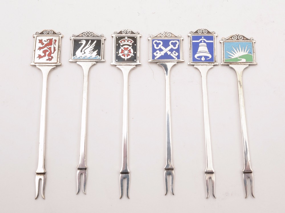 Enamelled Pub Sign Cocktail Sticks, Circa 1930 View III