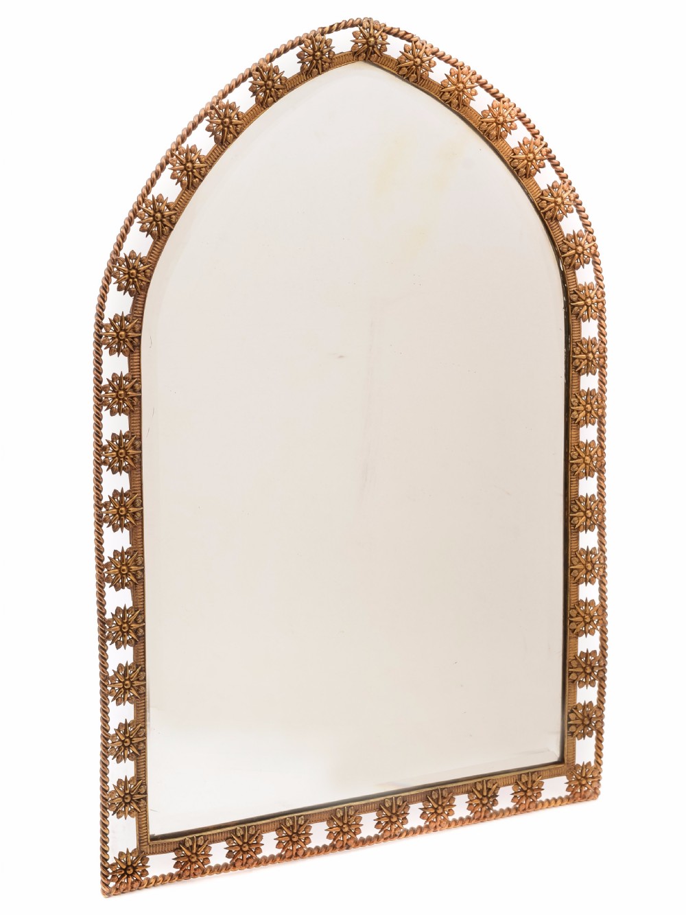Victorian Gilded Brass Mirror, Circa 1890