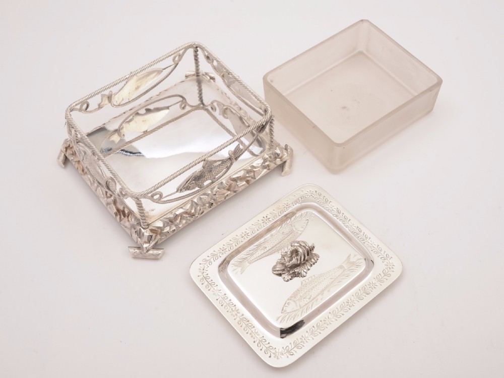 Victorian Novelty Silver Plated Butter Dish, Circa 1880 View IV