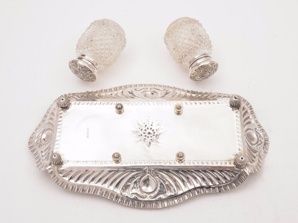 Victorian Silver Plated Double Ink Stand, Circa 1890 View IV
