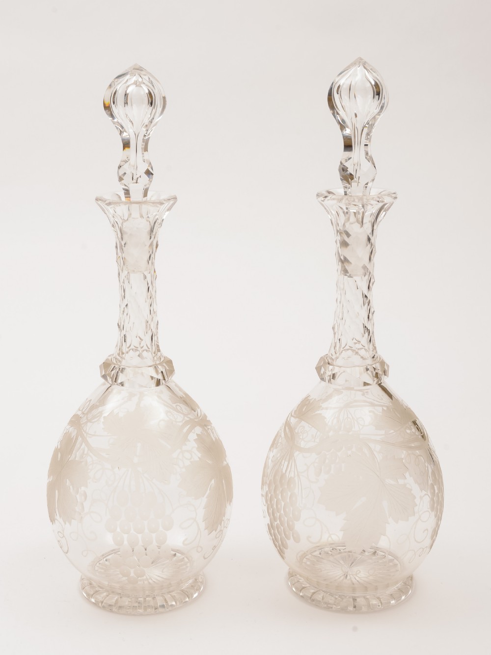 Pair of Edwardian Glass Decanters, Circa 1905