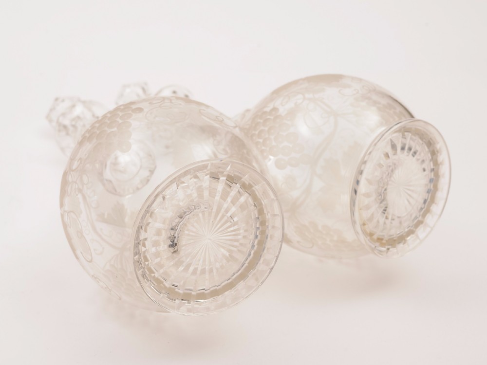 Pair of Edwardian Glass Decanters, Circa 1905 View III
