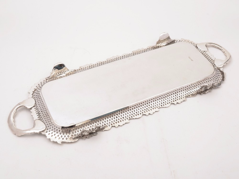 Edwardian Silver Plated Tray, Circa 1905 View II