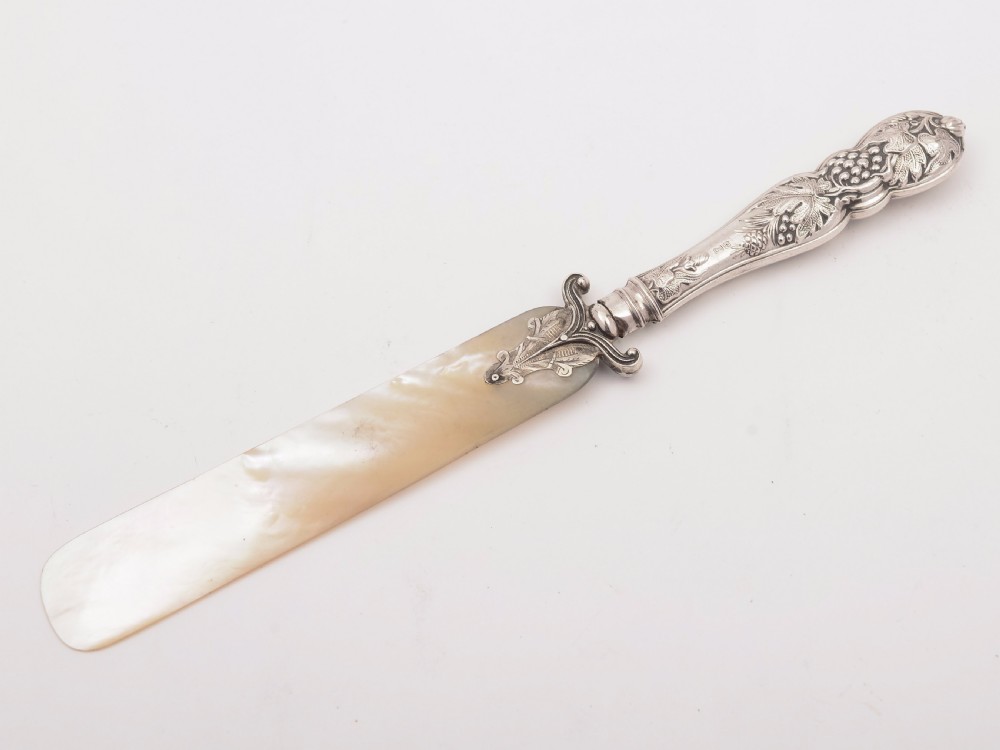 Edwardian Silver Handled and M.O.P Letter Opener, Sheffield 1908