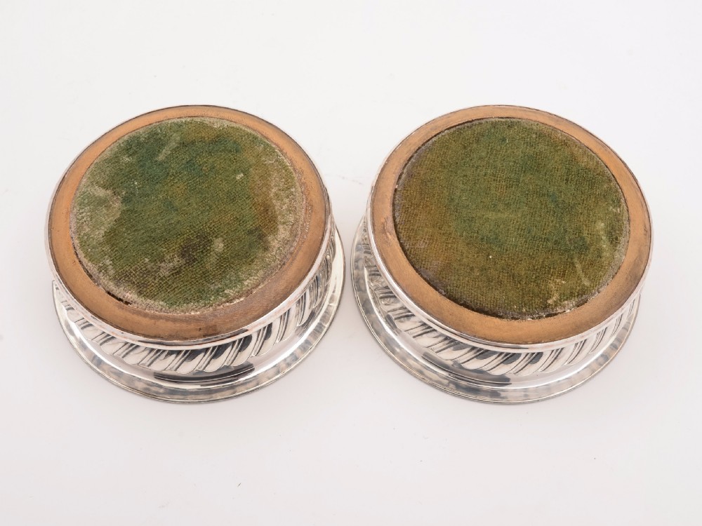 Pair of Sheffield Plated Coasters, Circa 1830 View III