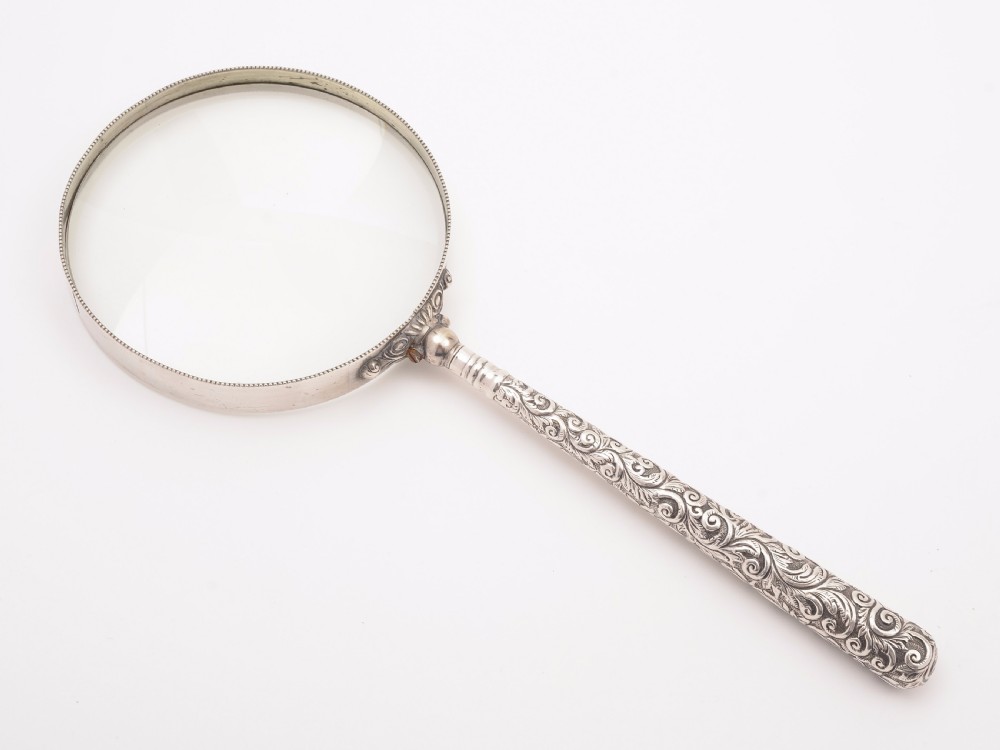 Victorian Silver Handled Magnifying Glass, Birmingham 1900