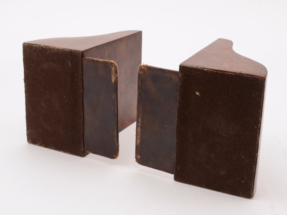 Pair of Burr Walnut Art Deco Bookends View III
