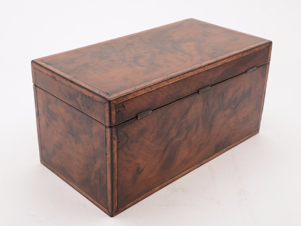 Georgian Yew Wood Tea Caddy, Circa 1780 View IV