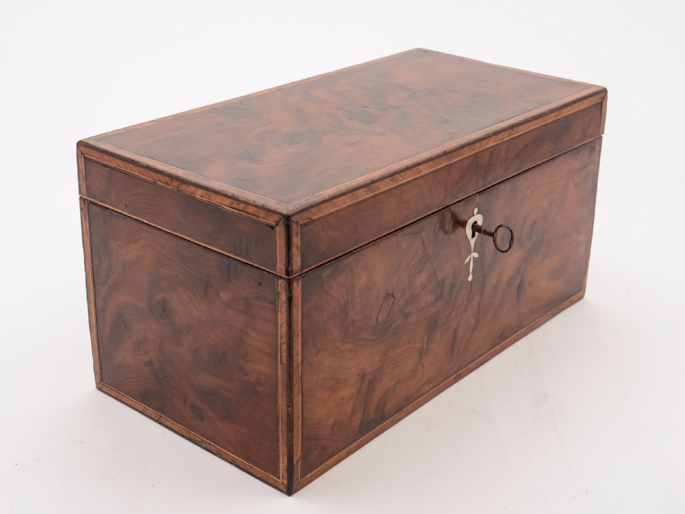 Georgian Yew Wood Tea Caddy, Circa 1780 View V