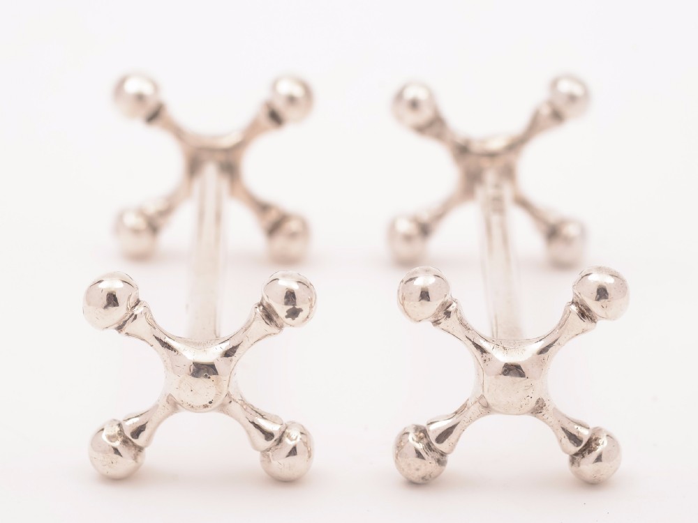Pair of Edwardian Silver Knife Rests, Sheffield 1903 View II