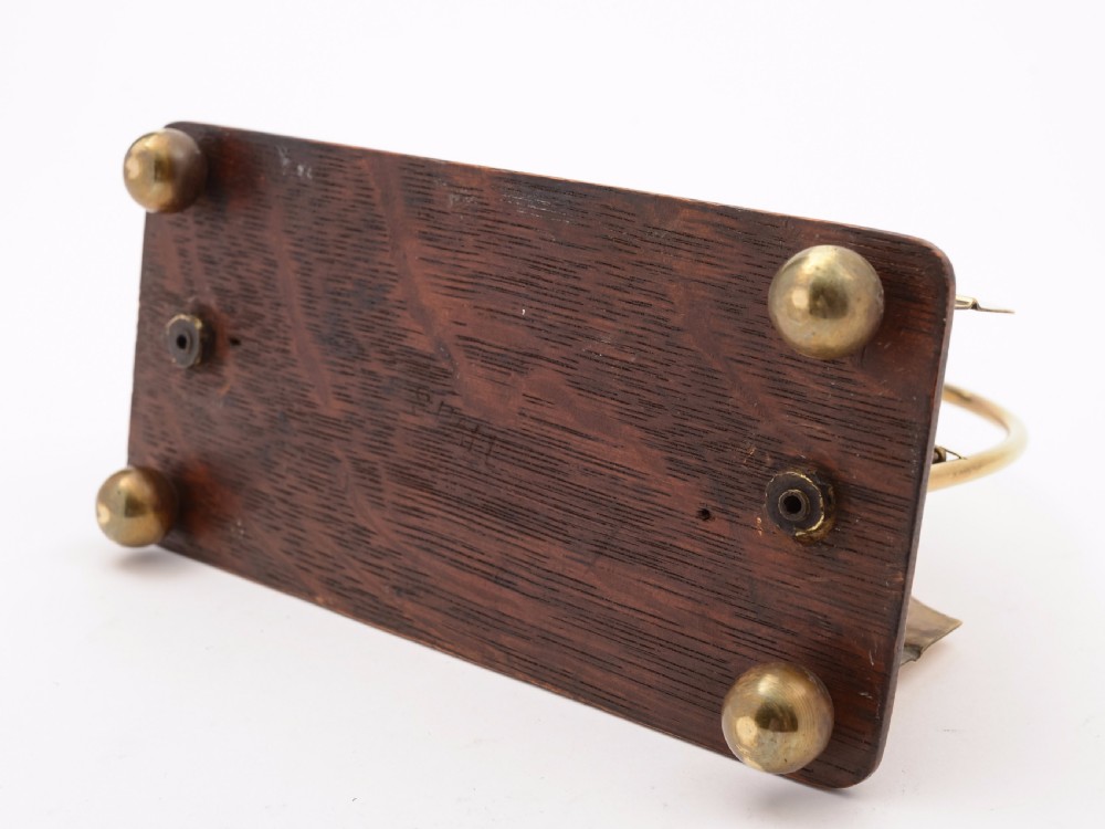 Edwardian Brass and Oak Letter Rack, Circa 1905 View IV