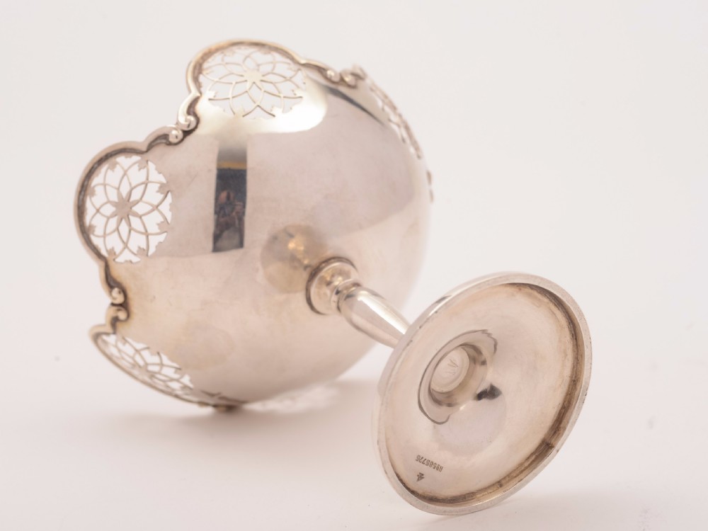 Pedestal Silver Bon Bon Dish, Sheffield 1912 View III