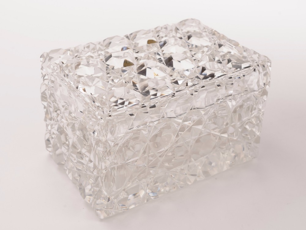 Cut Crystal Jewellery Casket, Circa 1900