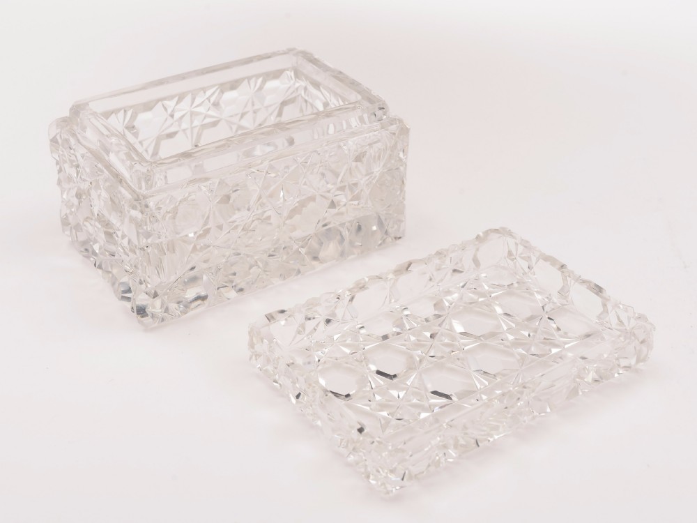 Cut Crystal Jewellery Casket, Circa 1900 View II