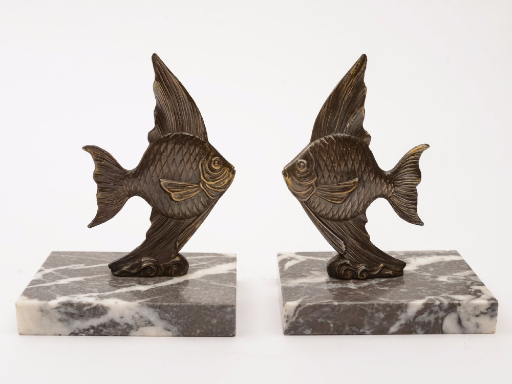 Pair of French Art Deco Bookends, Circa 1920 View II