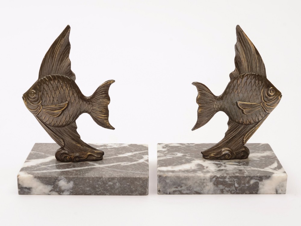 Pair of French Art Deco Bookends, Circa 1920 View III